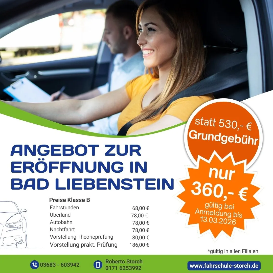 Ferienkurs Herbstferien 2025 Fahrschule Storch