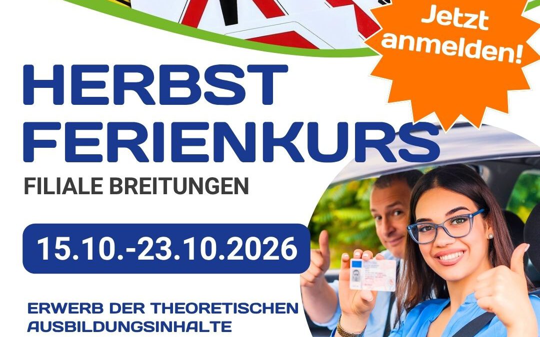 Herbst-Ferienkurs vom 15.10. bis 23.10.2026